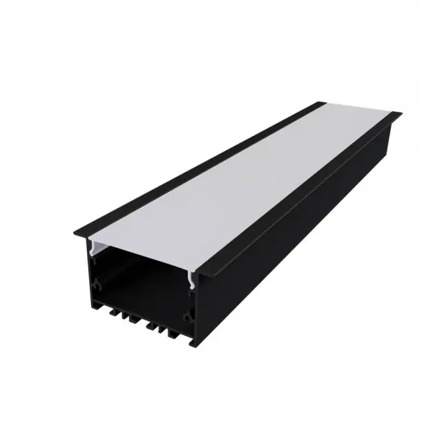 Aca Light WILA ΠΡΟΦΙΛ ΑΛΟΥΜΙΝΙΟΥ ΜΑΥΡΟ ΜΕ ΟΠΑΛ ΚΑΛΛΥΜΑ 3m/pc