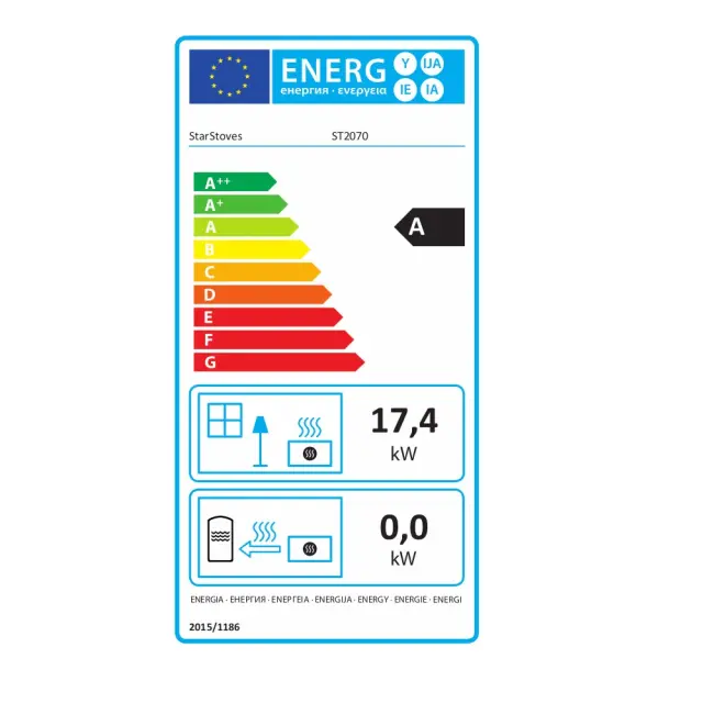 Starstoves ST2070 Χαλύβδινη Ξυλόσομπα Αερόθερμη 17.4kW Γκρι 2