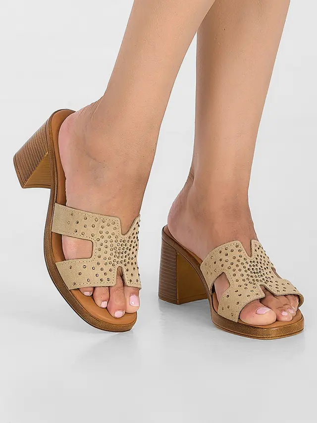 Comodissima Πέδιλα Γυναικείο δέρμα Μπεζ COM/398060 BEIGE 2