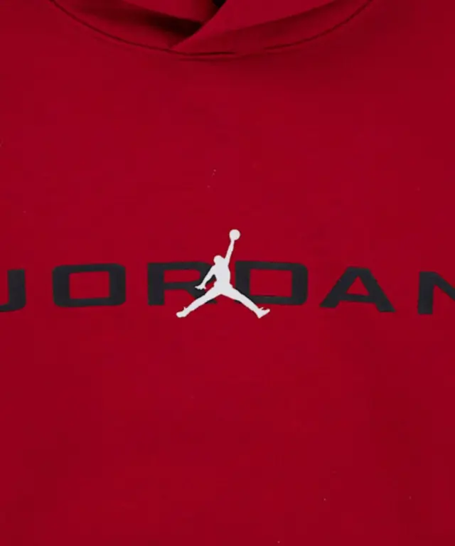 Jordan - Παιδική Μπλούζα Φούτερ με Κουκούλα Baseline MJ Stretch 95D665-R78 Κόκκινο - 8-10 ετών 3