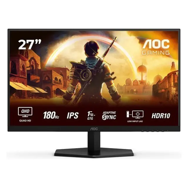 AOC Q27G42XE IPS HDR Monitor 27" QHD 2560x1440 180Hz με Χρόνο Απόκρισης 0.5ms GTG