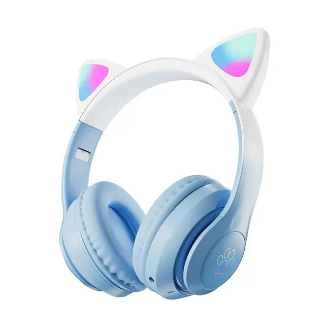 Cat Overear Bluetooth/Ενσύρματα Ακουστικά STN-28 Pro- Blue OEM
