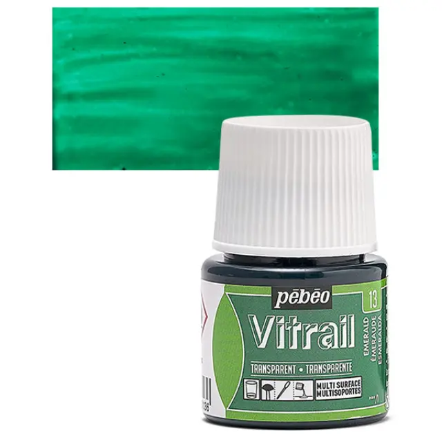 Pebeo Vitrail Διάφανο Σμάλτο - 13 Emerald - 45ml