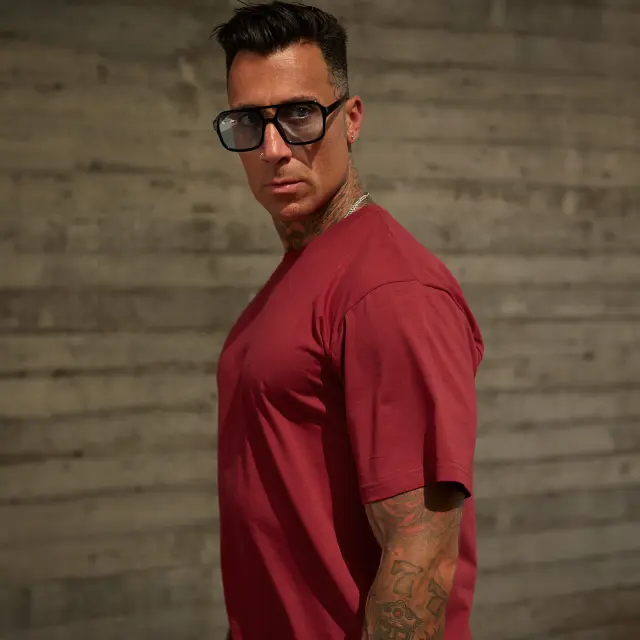 T-shirt Noshame® Μπορντό Oversized - 112595 - M 3