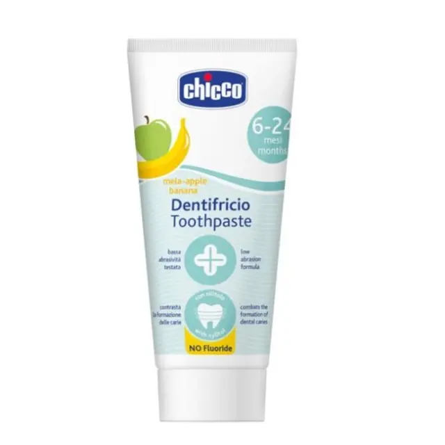 Chicco Οδοντόκρεμα Χωρίς Φθόριο με Γεύση Μήλο & Μπανάνα 6-24m 50ml