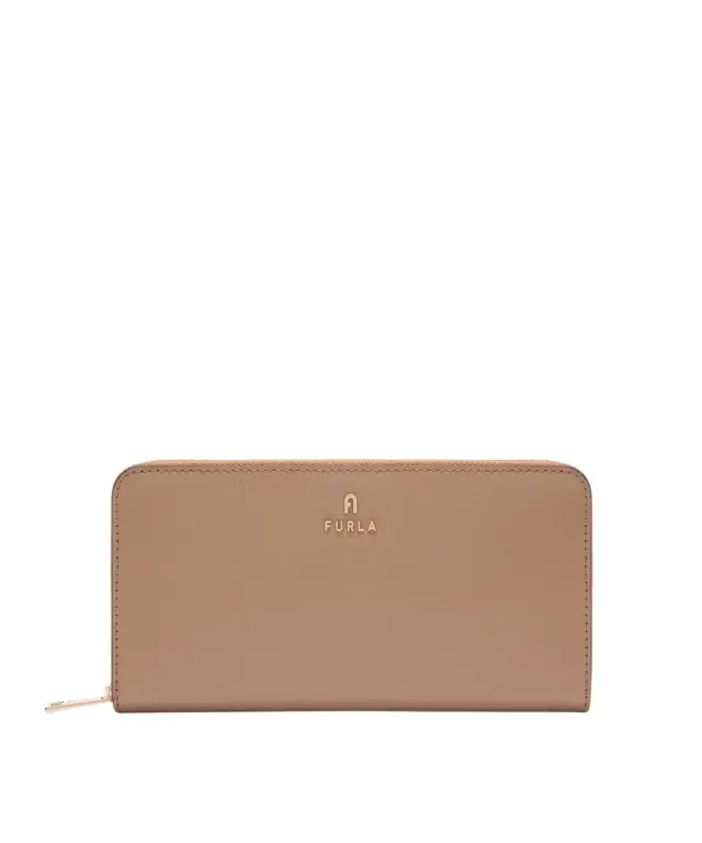 Furla - Γυναικείο Δερμάτινο Πορτοφόλι Camelia Zip Around XL WP00322-ARE000-1257S Μπεζ