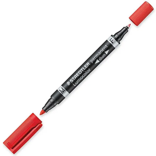 Μαρκαδόρος Staedtler Διπλός Lumocolor Duo - Κόκκινο