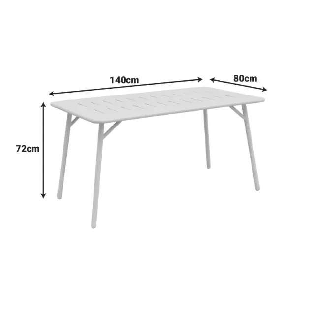 Τραπέζι Moraja pakoworld μαύρο μέταλλο 140x80x72εκ 3