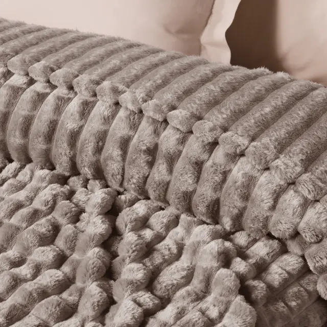 Κουβέρτα 160x220 Μονή 330gsm Fleece Das Home 1387 Taupe 100% Πολυέστερ 2