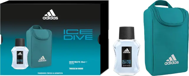 Adidas Ice Dive Ανδρικό Σετ Δώρου 2τμχ: Eau de Toilette 50ml + Νecessaire Toiletry Bag