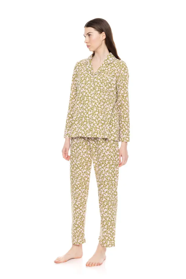 W1611 - Type - PYJAMA BUTTONED GREEN BLOSSOM 3