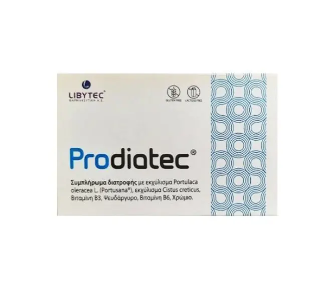 Libytec Prodiatec Συμπλήρωμα Διατροφής για την Ρύθμιση των Επιπέδων Γλυκόζης στο Αίμα, 30caps