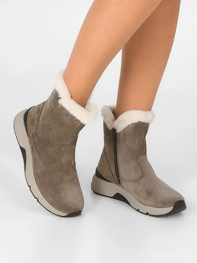 Gabor Μποτάκια Γυναικείο δέρμα suede Γκρί GAB/56882 30-MOHAIR 2