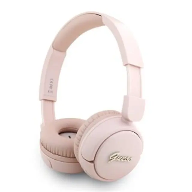 Guess Script Metal Logo Wireless Headphone Pink