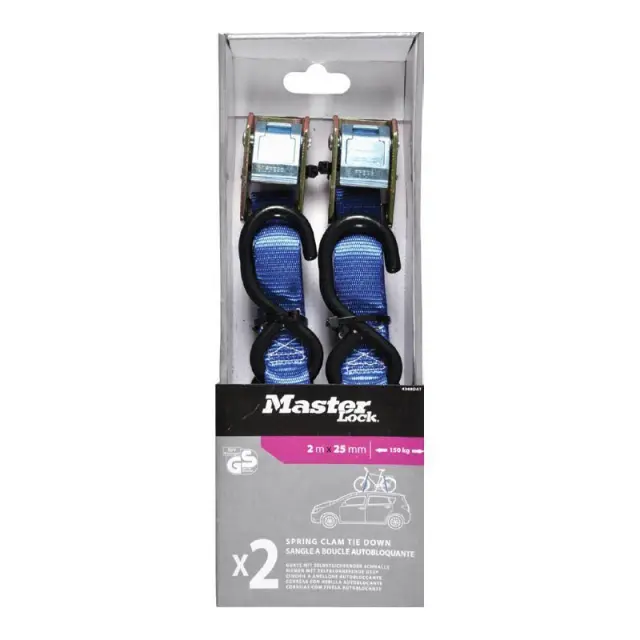 Master Lock 4368EURDAT - Σετ 2 ιμάντες 2m με πόρπη και γάντζο S Master Eco 2