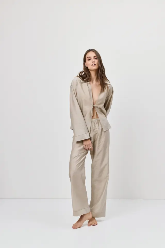 Aruelle Breeze Set Long Με Παντελόνι Μακρύ Glowing Beige 2