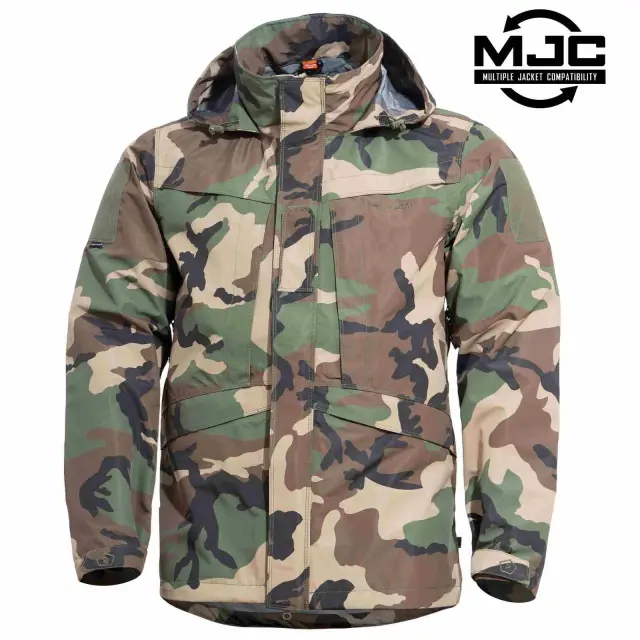 Pentagon Hurricane Shell Jacket Camo-Μπουφάν Αδιάβροχο για Υπηρεσιακή Χρήση - 51-Woodland Camo