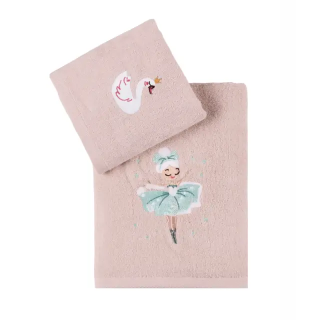 Σετ Παιδικές Πετσέτες 2 Τεμαχίων Kentia Pina Pink 70x125,40x60