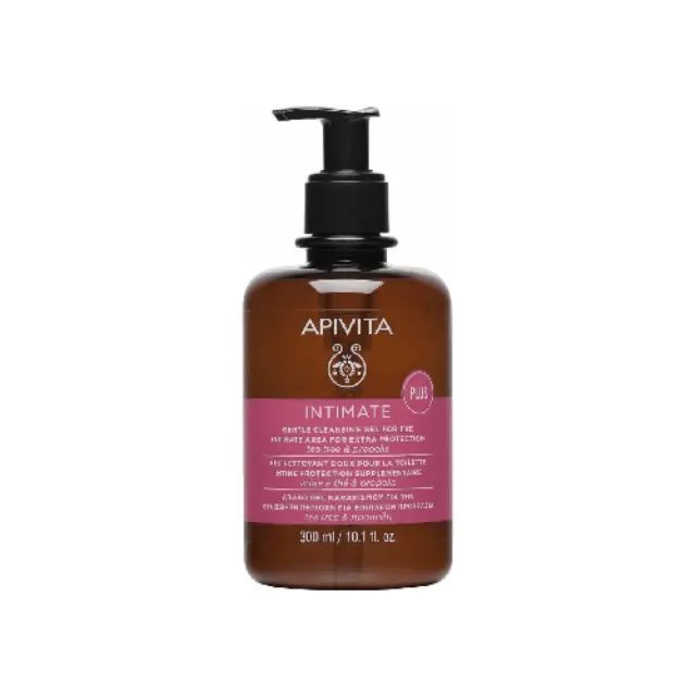 Apivita Intimate Plus Smart Pack Gentle Cleansing Gel Απαλό Gel Καθαρισμού για την Ευαίσθητη Περιοχή για Επιπλέον Προστασία, 300ml