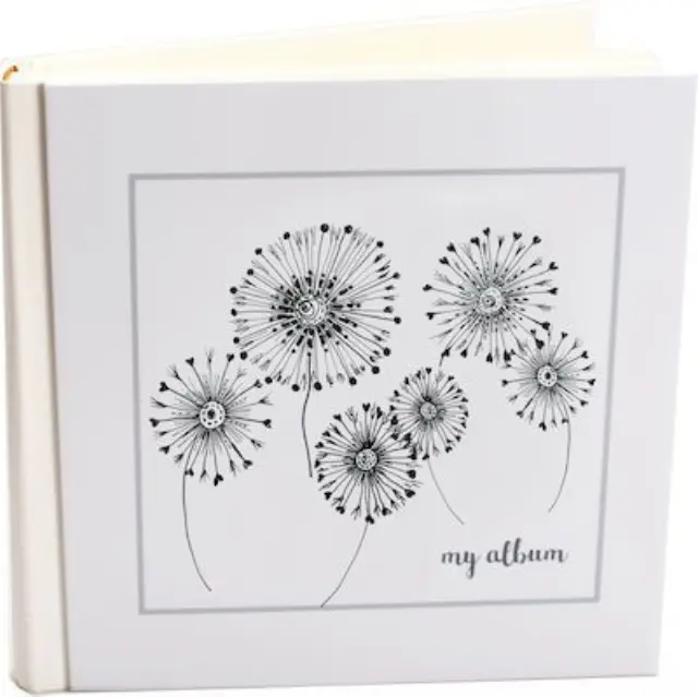 Άλμπουμ my album black flowers ριζόχαρτο 35x35cm και κουτί άλμπουμ