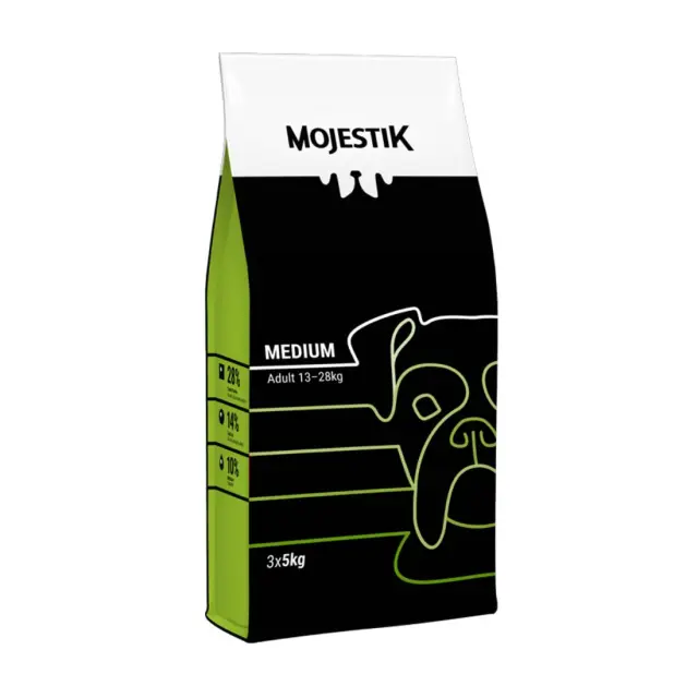 Mojestik Low Grain Adult Medium με Κοτόπουλο και Ψάρι 15Kg Μονόχρωμο
