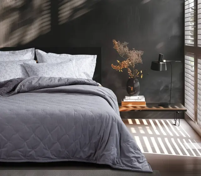 ΚΟΥΒΕΡΛΙ KING SIZE NEW KOTLER 270X280 NEF-NEF HOMEWARE GREY