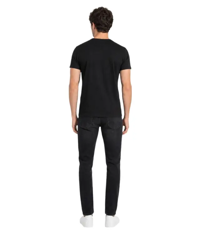 Cavalli Class - Ανδρική Μπλούζα T-Shirt Κοντομάνικη Regular Fit QXO03DJD003-05051 Μαύρο 3