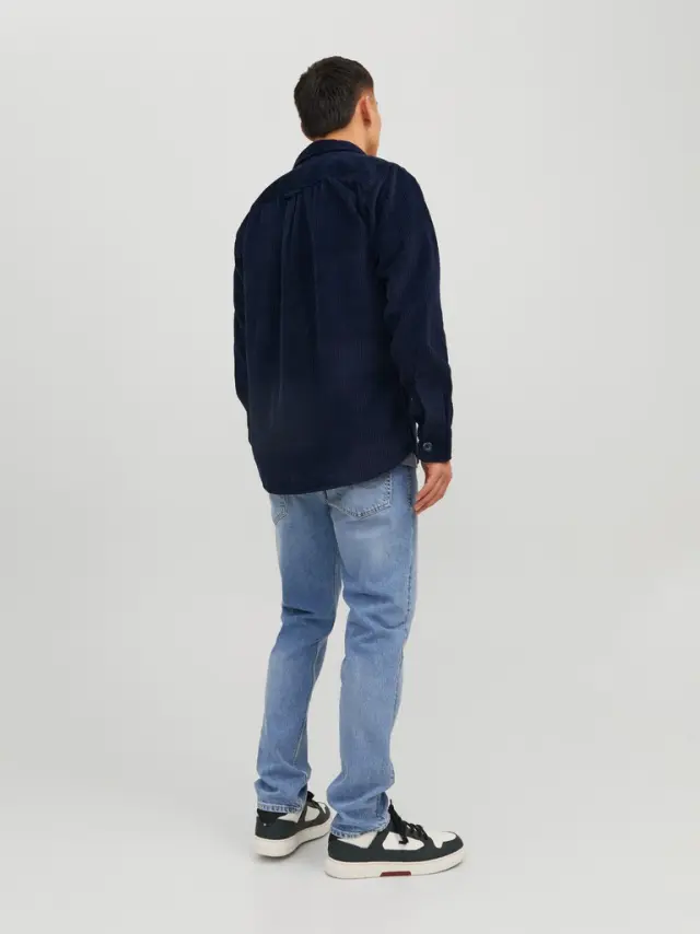 JJDARREN CORD OVERSHIRT LS navy blazer 3