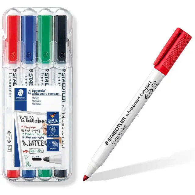 Staedtler Lumocolor Compact Σετ 4 Μαρκαδόροι Ασπροπίνακα