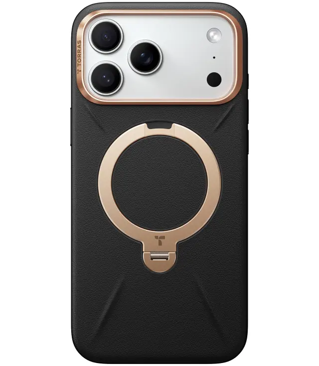 Torras Ostand Q3 Vegskin, obsidian black - iPhone 17 Pro Max 2