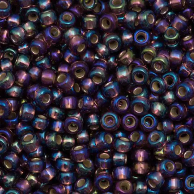 Χάντρα Miyuki Round Rocailles 8/0 - 91013 - Silver Lined Dark Smoky Amethyst AB ~25gr