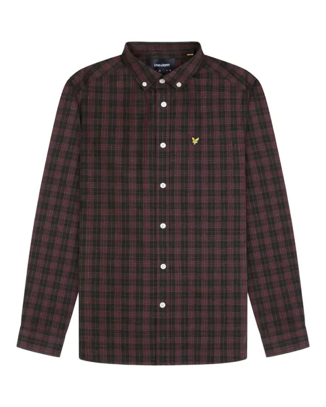 LYLE + SCOTT POPLIN CHECK ΠΟΥΚΑΜΙΣΟ ΑΝΔΡΙΚΟ - LW1309V/W245 OLIVE 2