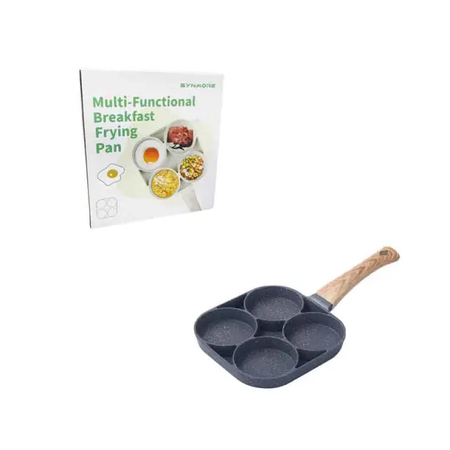 Synamore Τηγάνι Με 4 Θέσεις 17x17cm - Multi-Functional Breakfast Frying Pan 0248014