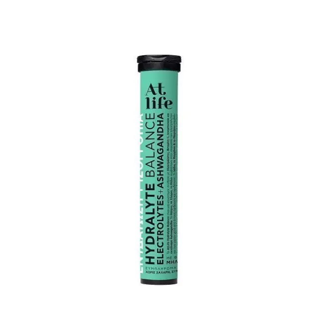 AtLife Hydralyte Balance Electrolytes + Ashwagandha Συμπλήρωμα Διατροφής για Ενυδάτωση & Ισορροπία Γεύση Μήλο-Μέντα, 24 αναβράζοντα δισκία