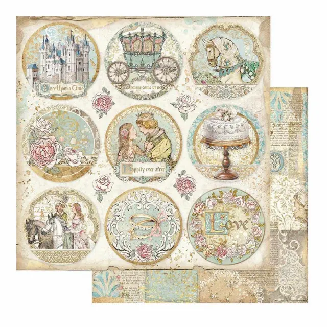 Χαρτιά scrapbooking Stamperia 10τεμ 15.24x15.24cm, Sleeping Beauty 3