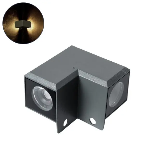 Γωνιακό Φωτιστικό LED 4500K 10W 1150lm IP66 WALLDONA 90732 Ανθρακί Σκούρο Γκρί