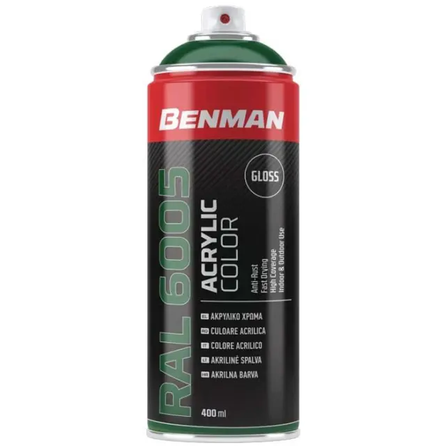 SPRAY ΠΡΑΣΙΝΟ RAL6005 BENMAN 400ML 28519