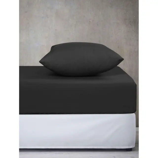 Σεντόνι Υπέρδιπλο με Λάστιχο MADI Monochrome Anthracite 160x200+30