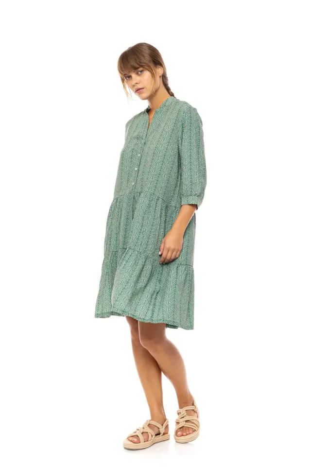 Beachwear B585 Jungle Green Pink Label 2