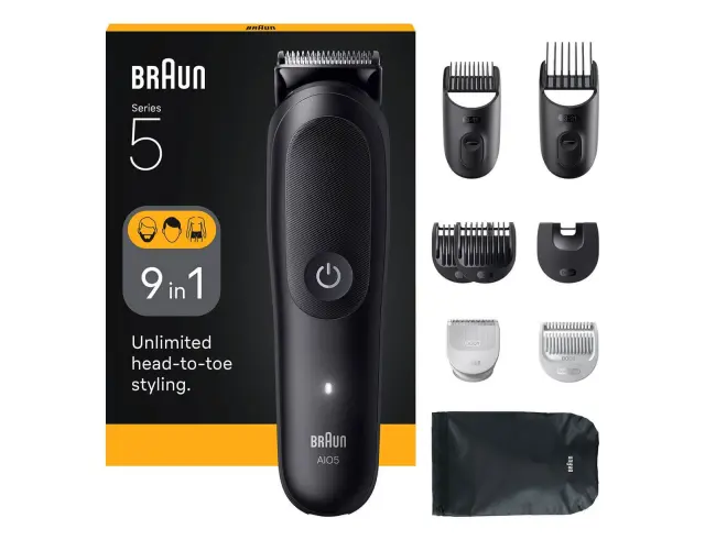Σετ Ανδρικής Περιποίησης Braun Series 5 AIO5540 με 9 εξαρτήματα και 14 ρυθμίσεις κοπής AIO5540 3