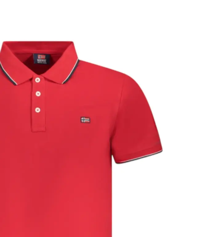 Norway Nautical School - Ανδρικό T-shirt Κοντομάνικο Polo 838862-BITTER Κόκκινο 3