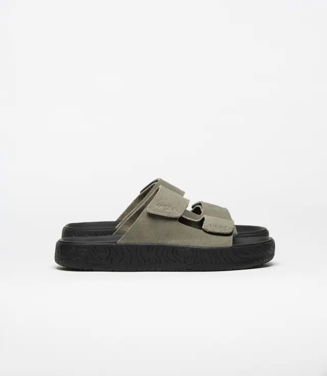 VEJA “ETNA SUEDE SOFT” LEATHER MEN SANDALS(SA3220676B410-KHAKI-BLACK) - 45