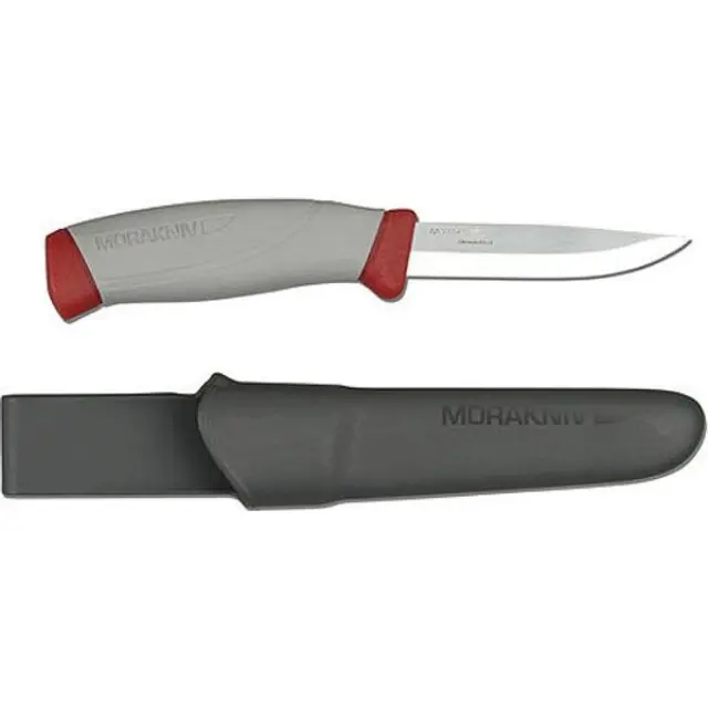 Knife Clipper rubber. grey/red 83329 MORA