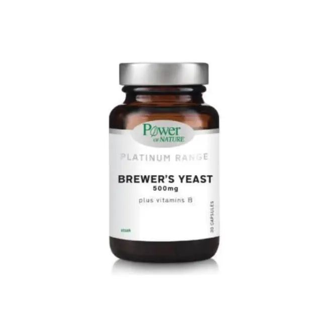 Power Health Platinum Range Brewer's Yeast 500mg Συμπλήρωμα Διατροφής με Μαγιά Μπύρας & Βιταμίνες του Συμπλέγματος Β, 30 κάψουλες