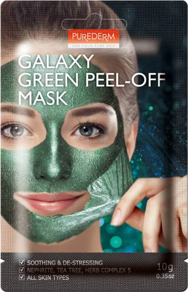 Purederm Galaxy Green Diamond Glow Nephrite Peel-Off Mask Μάσκα Προσώπου Για Λάμψη 10g