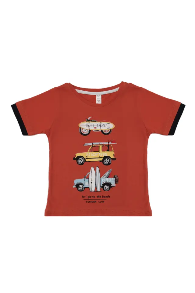 T-Shirt Kid Surf 1980 Κεραμιδί