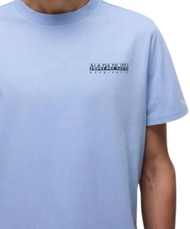 Napapijri - Ανδρικό T-shirt S-Dati Regular Fit NP0A4IE2-183 Γαλάζιο - S 3