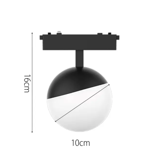 InLight Φωτιστικό LED 6W 3000K-6000K για Ultra-Thin μαγνητική ράγα σε μαύρη απόχρωση (by tuya and zigbee) D:10cmX10cm (T05305-Black) 2