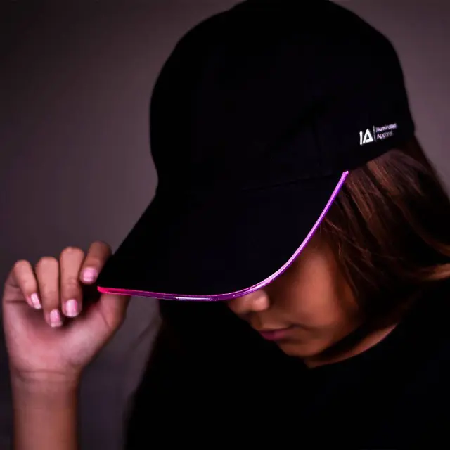 Illuminated Led Light Up Baseball Cap Black-Electric Pink - One Size 2