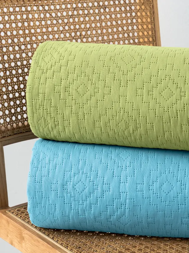 Κουβερλί Υπέρδιπλο 220x240 Palamaiki Karen 100% Microfiber- Green 2